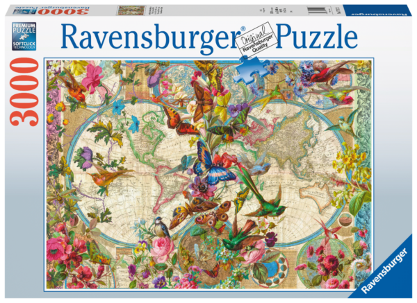 Ravensburger - Flora & Fauna World Map - 3000 bitar