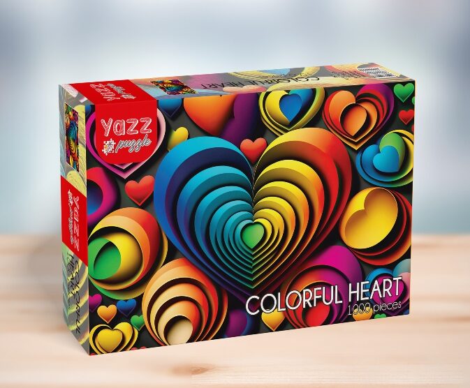 Yazz Puzzle - Colorful Heart - 1000 bitar