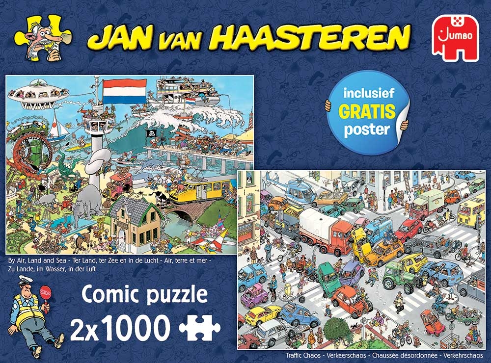 Jan Van Haasteren - Traffic Chaos & By Air Land and Sea 2x1000 bitar