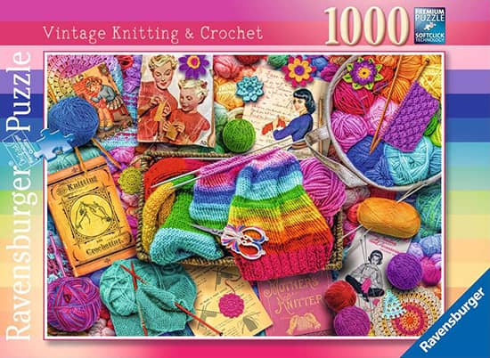 Ravensburger - Vintage Knitting & Crochet - 1000 bitar