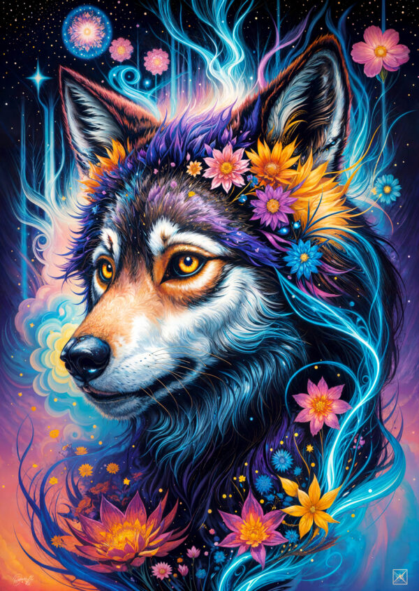 Enjoy - Magical Wolf Portrait - 1000 bitar