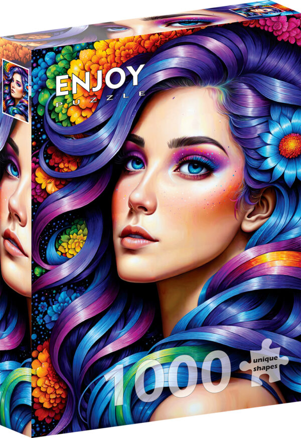 Enjoy - Rainbow Flower Portrait - 1000 bitar