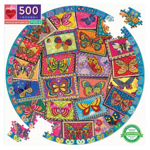 Eeboo - Vintage Butterflies - 500 bitar