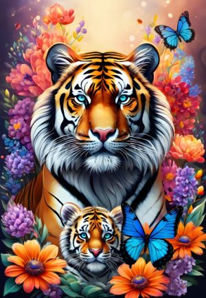 Alipson Puzzle – Tigers – Maternal Love Collection – 1000 bitar