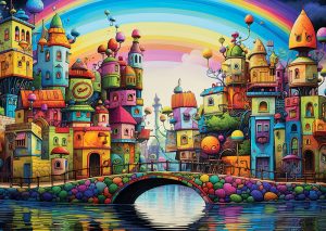 Yazz Puzzle – Rainbow City – 1000 bitar